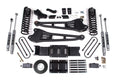 4 Inch Lift Kit w/ Radius Arm 2 Inch Rear Block Ram 3500 19-24 4WD Diesel With Factory Rear Overload Leaf 6 Bolt Fox 2.0 Performance Shocks