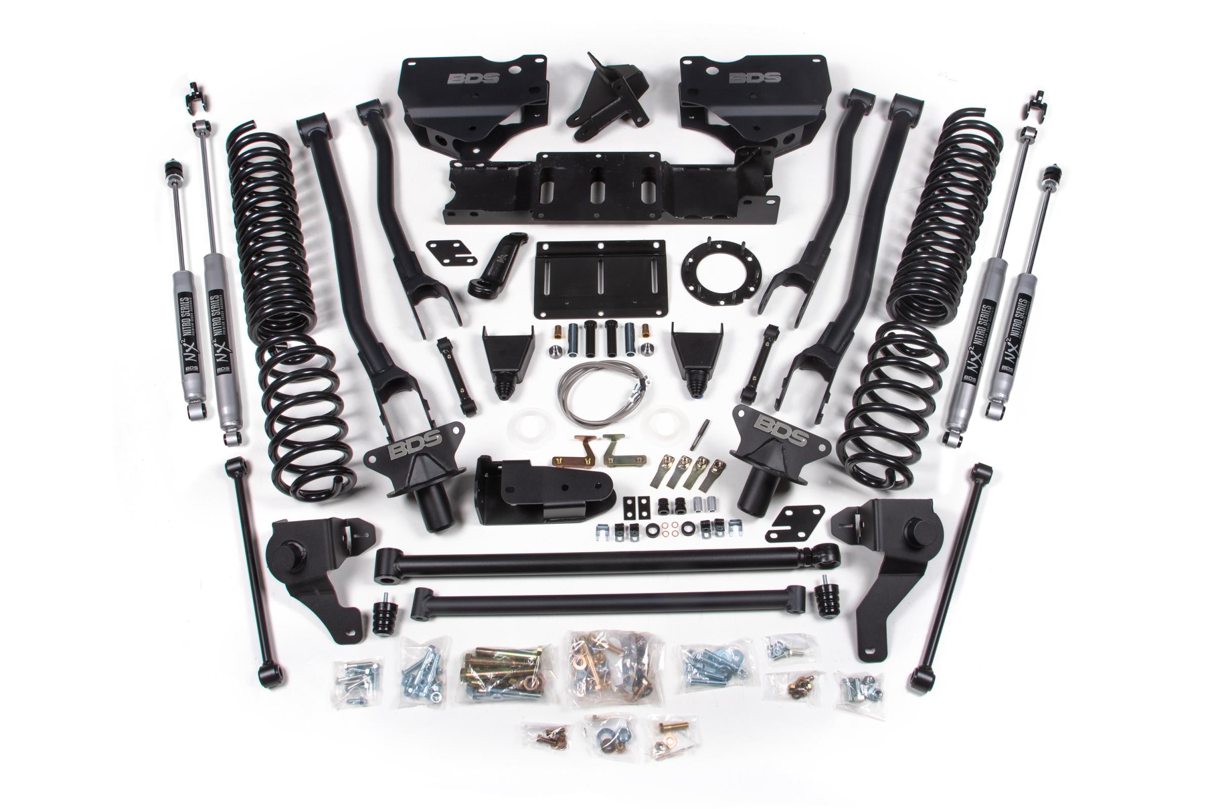 8 Inch Lift Kit w/ 4-Link Ram 2500 19-24 4WD Diesel NX2 Nitro Shocks