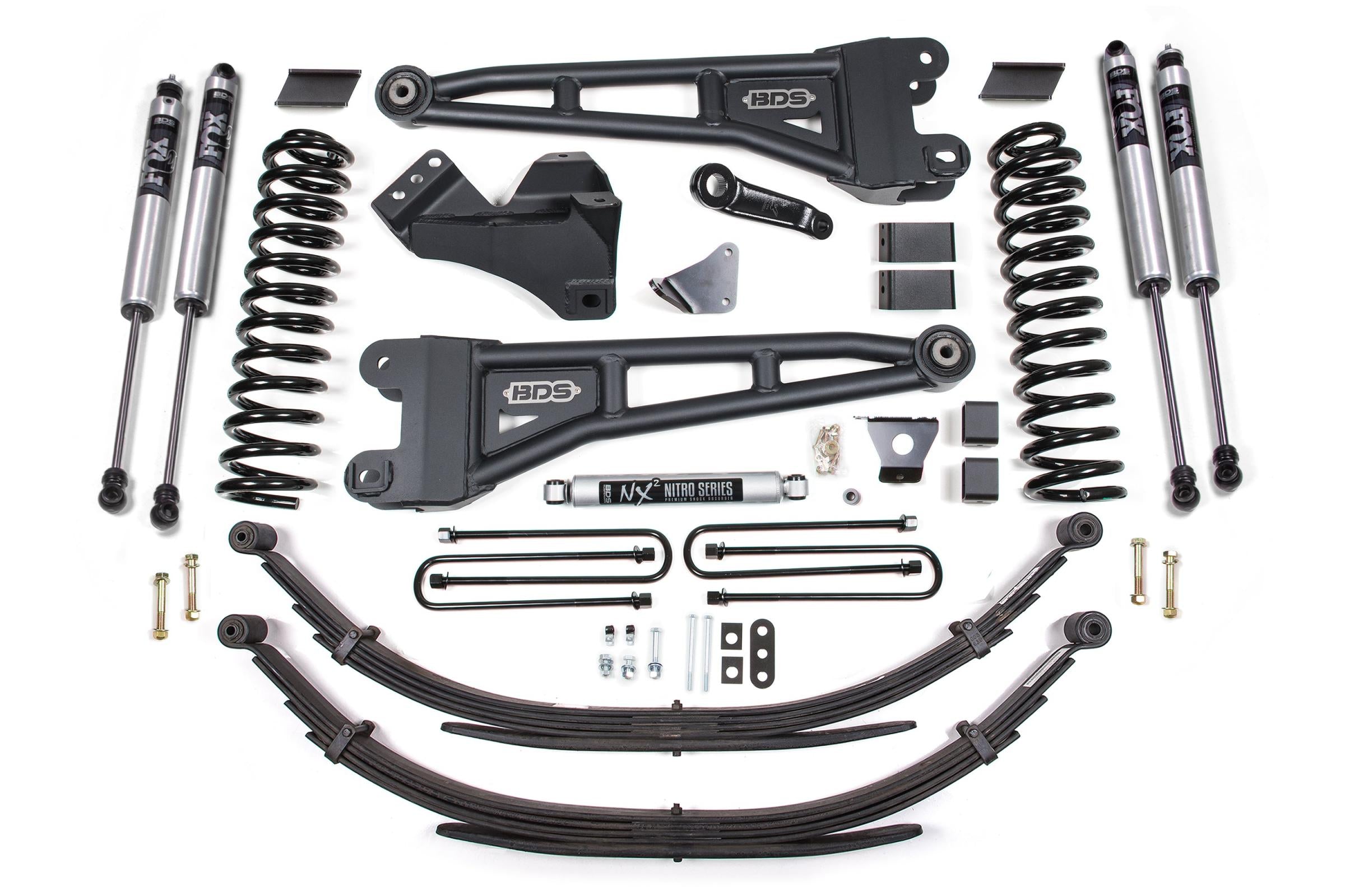 6 Inch Lift Kit w/ Radius Arm Ford F250/F350 Super Duty 08-10 4WD Diesel Leaf Springs Fox 2.0 Performance