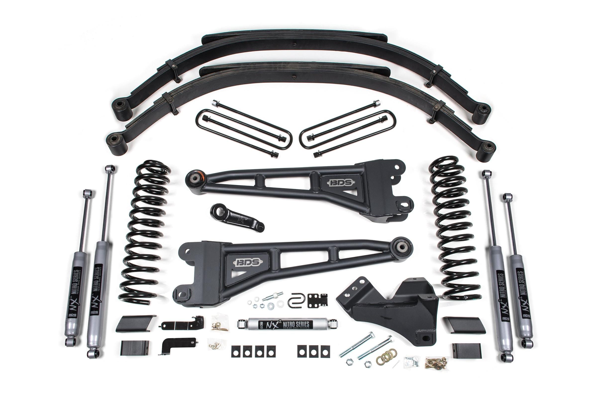 5 Inch Lift Kit w/ Radius Arm Ford F250/F350 Super Duty 23-24 4WD Diesel Leaf Springs NX2 Nitro
