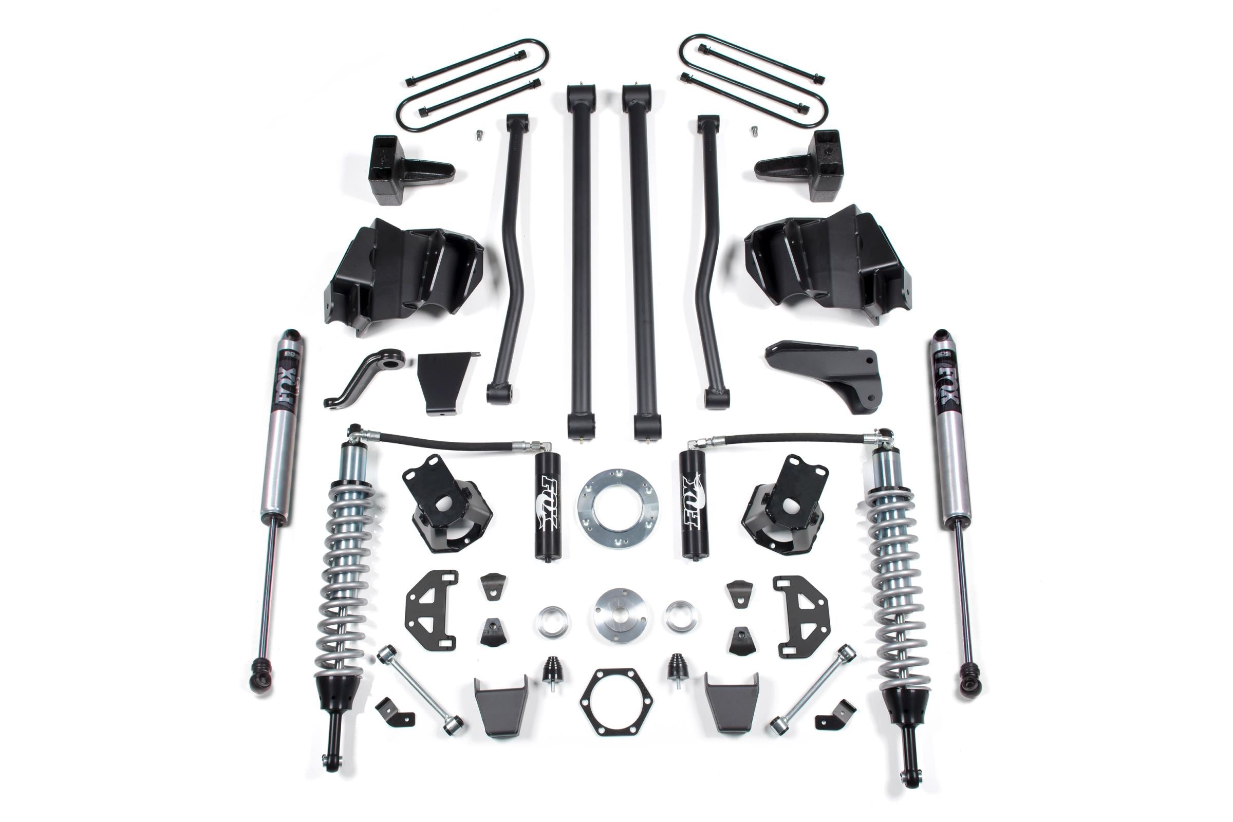 6 Inch Lift Kit Long Arm & FOX 2.5 Coil-Over Conversion Dodge Ram 2500/3500 2008 4WD Fox 2.5 Performance Shocks Diesel Rear Leaf Springs Fox 2.5 Performance Shocks