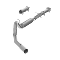 4 Inch Cat Back Exhaust System For 01-05 Silverado/Sierra 2500/3500 Duramax Ext/Crew Cab Single Side Aluminized Steel MBRP